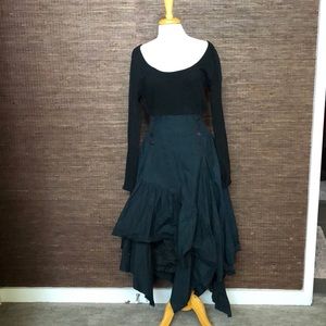 Cotton irregular hem dress
